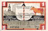 Notgeld De 1 Mk. Notgeld Tilsit , 1 Mark Schein in kfr. Mehl Grabowski 1324.1 e , von 1921 , Ostpreussen Seriennotgeld -