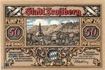 DE 50 Pf. Nr.1 Notgeld Trostberg , 50 Pfennig Schein Nr 1 , Mehl Grabowski 1348.1 , von 1920 , Bayern Seriennotgeld -