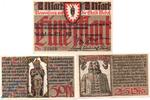 Serienscheine DE 3 Scheine kpl. Notgeld Wedel , Satz mit 3 Scheinen , Mehl Grabowski 1387.1 a mit b , von 1921 , Schleswig Holstein Seriennotgeld -