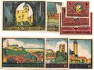 Notgeld De 8 Scheine kpl. -Schandmal- Notgeld Weida , Set mit 8 Scheinen mit -Schandmal- , Mehl Grabowski , 1391.2 , von 1921 , Thüringen Serien Notgeld -