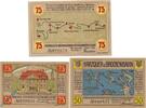 Serienscheine DE 3 Scheine kpl. Notgeld Eisenbahn Wernigerode 1406.1 , Set mit 3 Scheinen in kfr. von 1921 -