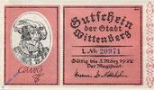DE Notgeld Wittenberg 50 Pf. -L- Notgeld Wittenberg , 50 Pfennig Schein L , Mehl Grabowski 1443.3 , von 1922 , Sachsen Anhalt Seriennotgeld -