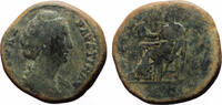 Römische Kaiserzeit AE Sestertius Diva Faustina I (Died 140-1) -