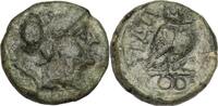 Greek Italy. Northern Apulia, Teate. AE Biunx, 225-200 BC. VF