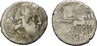 Roman Republic  L. Rubrius Dossenus, 87 BC. Denarius s