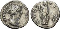 Roman Imperial  Faustina II (Augusta, 147-176) AR Denarius s / VF