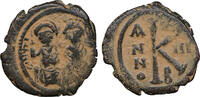 Byzantine empire half follis Justin II -