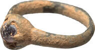 Roman empire Bronze ring carved -