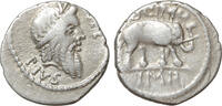 The Pompeians Q. Caecilius Metellus Pius Scipio Denarius 47- Spring 46 BC Lightly toned. aXF