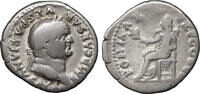 Roman empire Denarius AD 75 Vespasian VF+ 94.00 &pound;  +  13.67 &pound; shipping