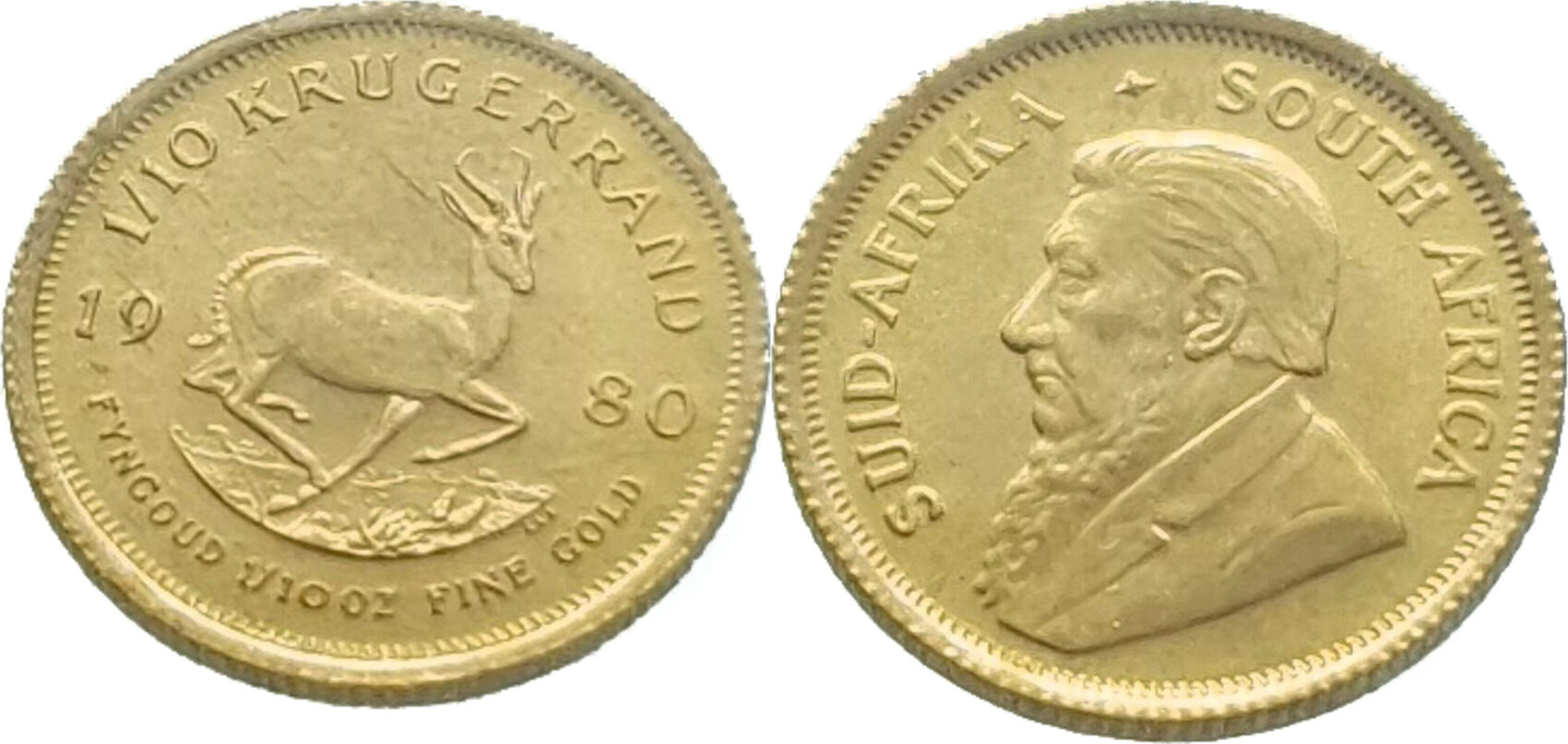 South Africa 1 10 Krugerrand 1980 Gold UNC Uncirculated MA Shops south-africa-1-10-krugerrand-1980-gold-unc-uncirculated-ma-shops