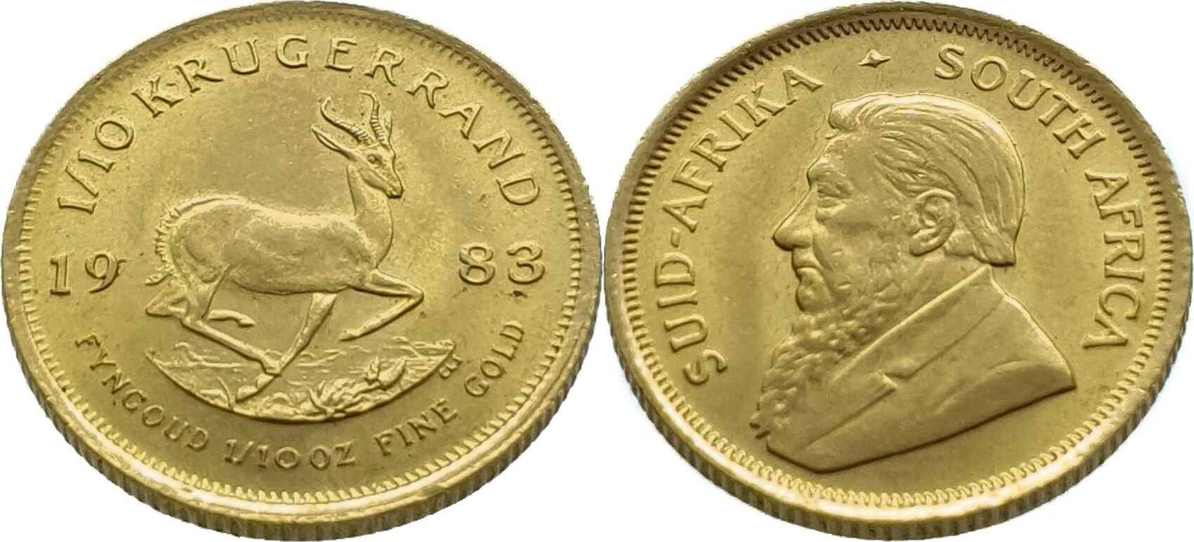 South-Africa 1/10 Krugerrand 1983 Gold UNC (Uncirculated) | MA-Shops