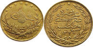 Ottoman Empire / Turkey 100 Kurush Mehmed V - Gold -