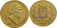France 40 Francs Louis XVIII - Gold -