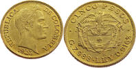 Colombia 5 Peso 1923 Simon Bolivar - Gold Extremely Fine