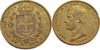 Italy, Sardinia 100 Lire Carlo Alberto - Gold -