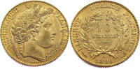 France 10 Francs Ceres - Gold -