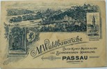 DR - Passau Ansichtskarte Ansichtskarte, ungelaufen, Passau - M.Waldbauersche Buch.... Handlung -