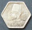 Ägypten 2 Piastres S.80 / 500er Silber, 2,8g / Farouk I. - Inschrift im Ornamentkreis -