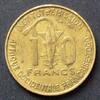 Französisch Westafrika und Togo 10 Francs S.8 / Al-Bro / Dünengazelle - Goldgewicht der Ashanti -