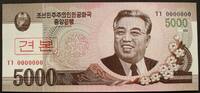 Korea Nord 5.000 Won P. 66 s / Specimen -