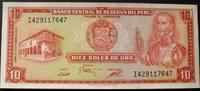 Peru 10 Soles de Oro 2.10.1975 P. 106 kfr 2.60 £  +  5.20 £ shipping