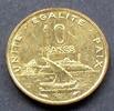 Dschibuti 10 Francs S.20 / Al-N-Bro / Staatswappen - Arabische Dhau vor Passagierschiff -