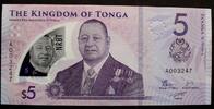 Tonga 5 Pa'anga P. 51 / Serie A / Polymer -