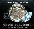 USA 1 Dollar 2021 P 999er Silber, 26,730 g / Astronautin Christa McAulif... 81.49 £  +  39.01 £ shipping
