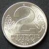 DDR 2 Deutsche Mark S.14 / Al / Staatswappen - Wert zwischen Eichenblättern -