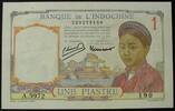 Indochina 1 Piastre ND(1949) P. 54 e / Serie A.9972 kfr 21.65 £  +  7.79 £ shipping