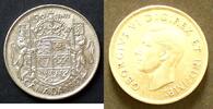 Kanada 50 Cents S.36 / 800er Silber, 11,6638g / George VI. - Gekröntes Staatswappen -
