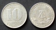 DDR 10 Pfennig S.10 / Al / Staatswappen - Wertangabe, darüber Eichenblatt -