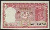 Indien 2 Rupees ND(1984-85) P. 53A a / Sign.83 kfr 3.04 £ incl. VAT., +  5.21 £ shipping