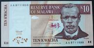 Malawi 10 Kwacha 1.7.1997 P. 37 kfr 3.03 £  +  5.20 £ shipping