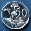 Südafrika 50 Cents S.126.1 / N / Staatswappen - Arumlilie, Paradiesvogelblume und Schmucklilie -