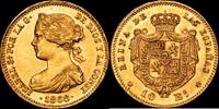 Madrid 10 Escudos 1868 *18-68* 1833-1868 Isabel II EBC+ 1,007.14 &pound;  +  21.16 &pound; shipping