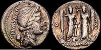 Roma Denario 75 a.C. REP&Uacute;BLICA MBC 380.85 &pound;  +  15.23 &pound; shipping