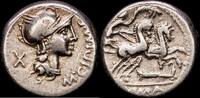 Roma Denario 115-114 a.C. REP&Uacute;BLICA MBC 139.65 &pound;  +  15.23 &pound; shipping