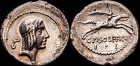 Roma Denario 90-89 a.C. REP&Uacute;BLICA MBC+ 198.89 &pound;  +  15.23 &pound; shipping