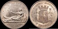 Madrid 5 Pesetas 1870 *18-70* Centenario EBC+ 740.55 &pound;  +  21.16 &pound; shipping