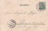 Deutsches Reich, Kaiserreich, Sachsen, Ansichtskarte 1903 Riesa, Kaserne beschrieben, Gebrauchsspuren,