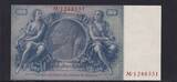 Deutsches Reich, Drittes Reich, 100 Reichsmark 1935 Ro.176b, DEU-211b, Zwischenform, Udr.-Bst. G Serie: M, fast GEM UNC, I-,
