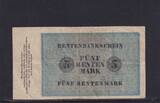 Deutsches Reich, Weimarer Republik, 5 Rentenmark 1923 Ro.156b, Deu-201b, KN 7 stellig, Serie: F, VF-,