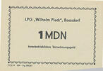 Deutschland, DDR 1 MDN 1967 LPG-Geld Baasdorf fast Kassenfrisch I- 13.01 £ Tax included +  6.07 £ shipping