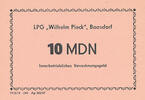 Deutschland, DDR 10 MDN 1967 LPG-Geld Baasdorf fast Kassenfrisch I- 13.01 £ Tax included +  6.07 £ shipping