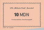Deutschland, DDR 10 MDN 1967 LPG-Geld Baasdorf fast Kassenfrisch I- 13.01 £ Tax included +  6.07 £ shipping