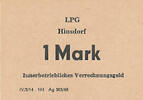 Deutschland, DDR 1 Mark LPG-Geld Hinsdorf -