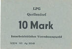 Deutschland, DDR 10 Mark LPG-Geld Quellendorf -