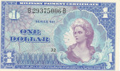 USA 1 Dollar Militärgeld Serie 661, -